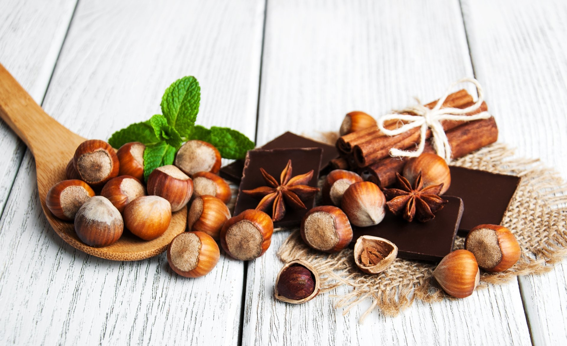 Download Star Anise Still Life Cinnamon Chocolate Food Hazelnut HD Wallpaper