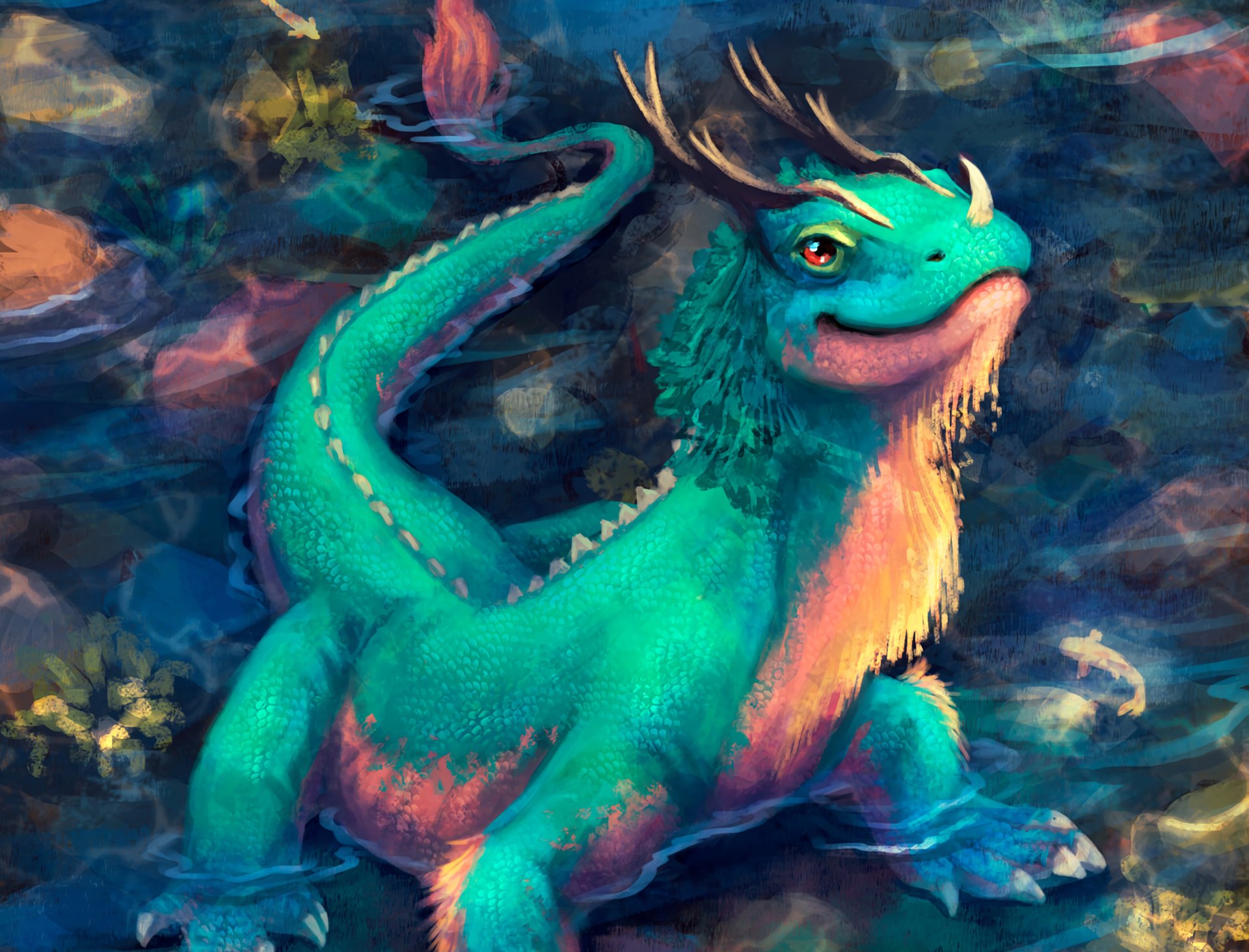 Download Creature Fantasy Animal Fantasy Animal HD Wallpaper by Maria Pechenkina