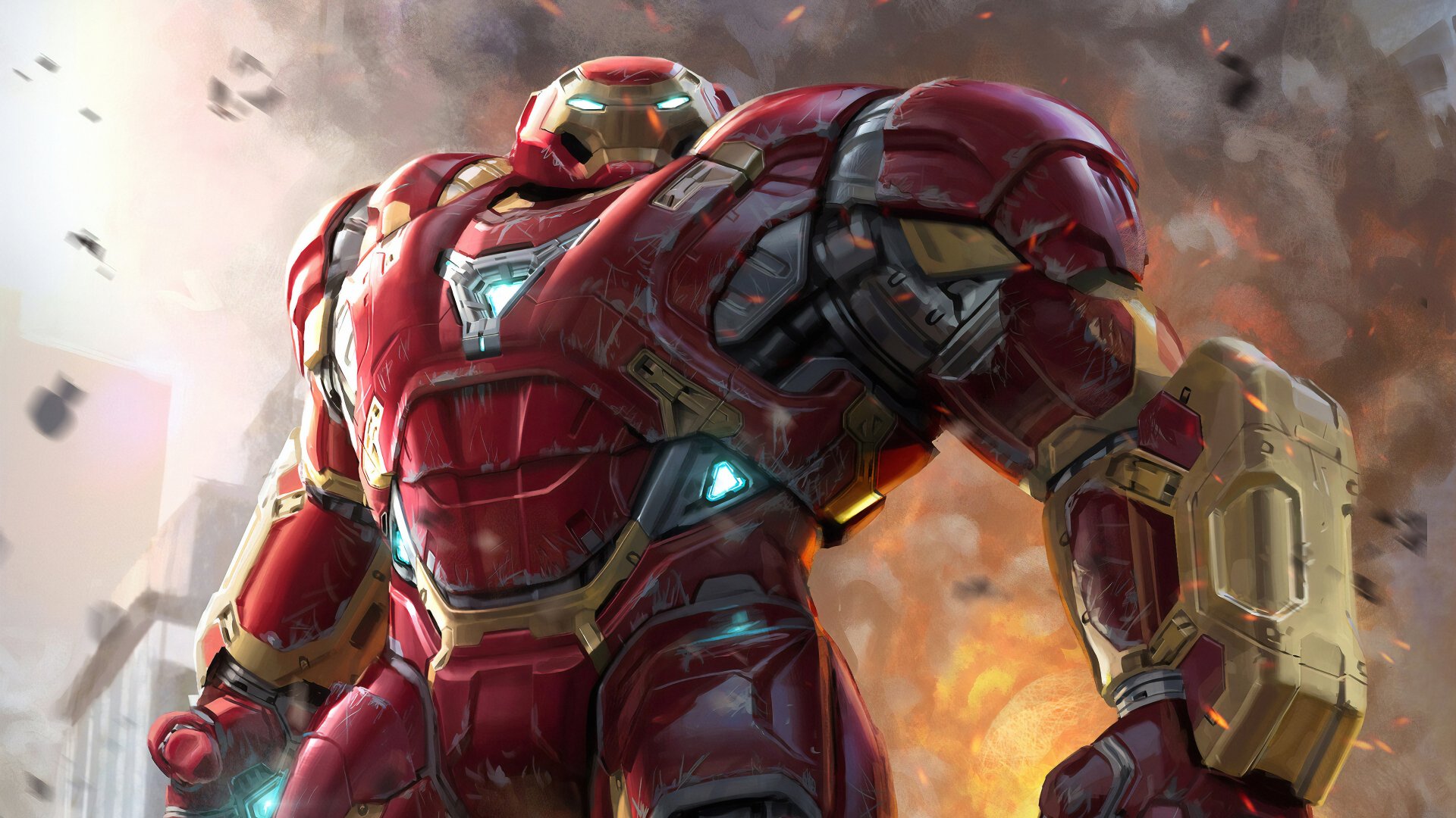 Download Hulkbuster Comic Iron Man 4k Ultra Hd Wallpaper By Phil Saunders