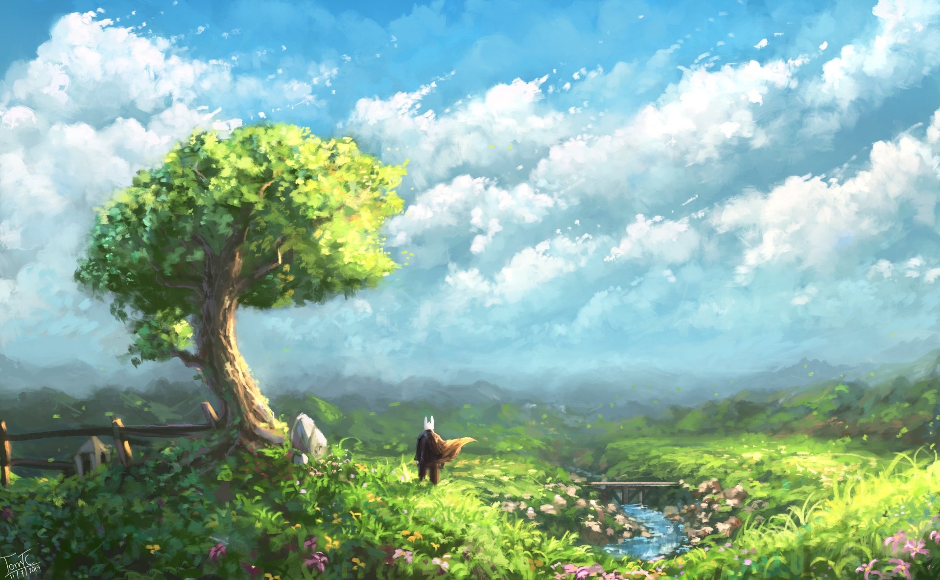 Enchanted Realm: Fantasy Creature in Lush HD Landscape by Tommy Chandra ...