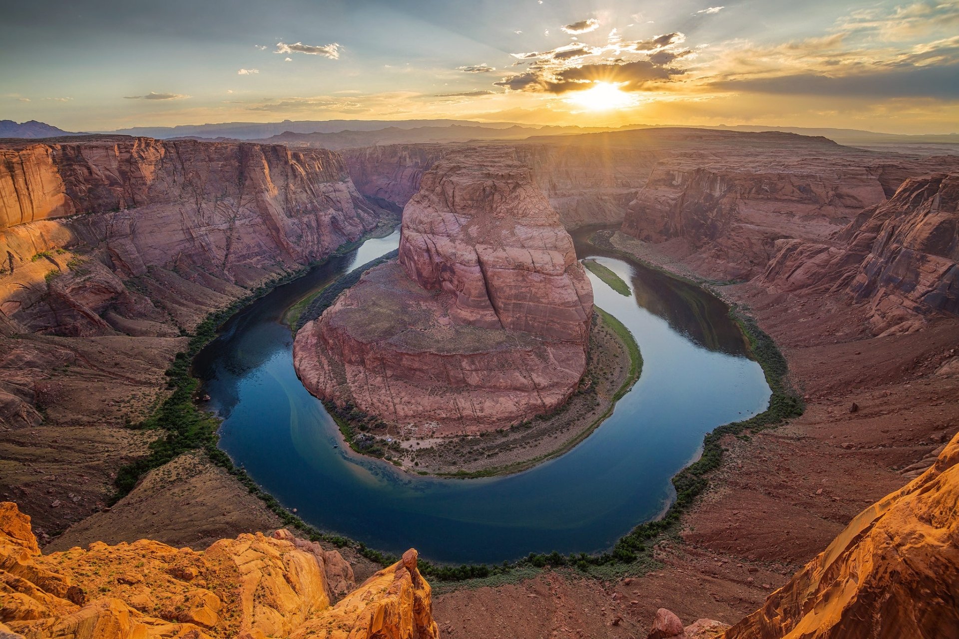 Download Canyon USA Colorado River Nature Horseshoe Bend HD Wallpaper