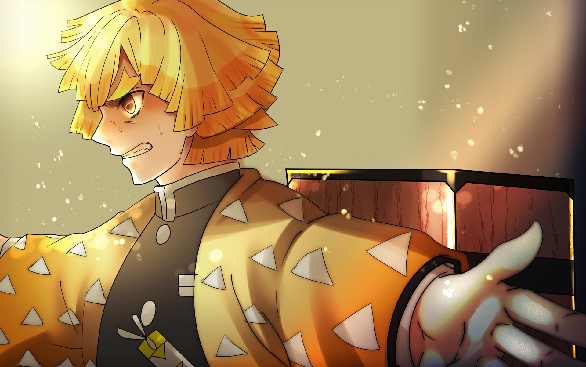 Download Zenitsu Agatsuma Anime Demon Slayer: Kimetsu No Yaiba HD Wallpaper by killreal