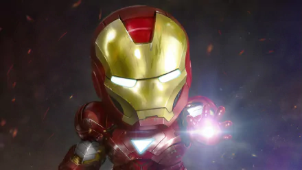 chibi Comic Iron Man HD Desktop Wallpaper | Background Image