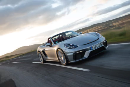 silver car car Porsche 718 Porsche vehicle Porsche 718 Spyder HD Desktop Wallpaper | Background Image