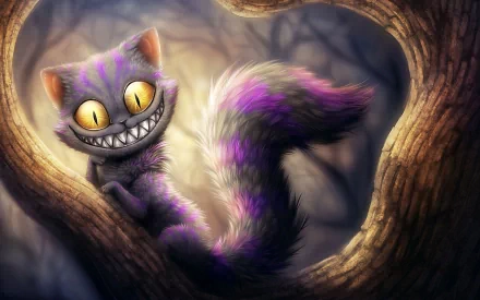 cheshire cat fantasy Alice In Wonderland HD Desktop Wallpaper | Background Image