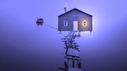 house man made boathouse HD Desktop Wallpaper | Background Image