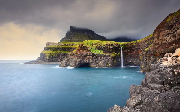  Mulafossur Waterfall, Faroe Islands