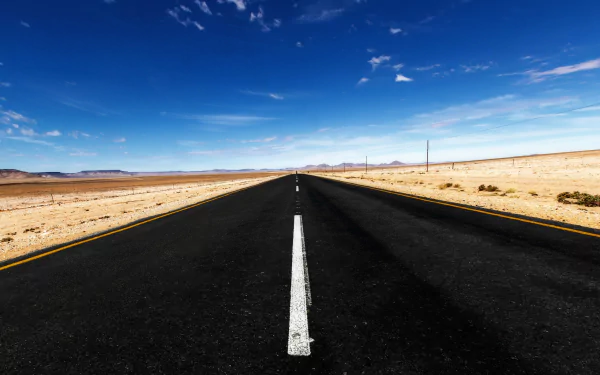 landscape Namibia man made road HD Desktop Wallpaper | Background Image