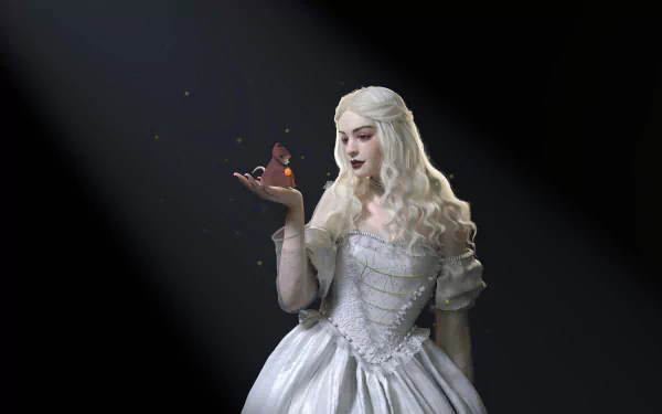 White Queen (Alice in Wonderland) dress Anne Hathaway Alice In Wonderland movie Alice in Wonderland (2010) HD Desktop Wallpaper | Background Image