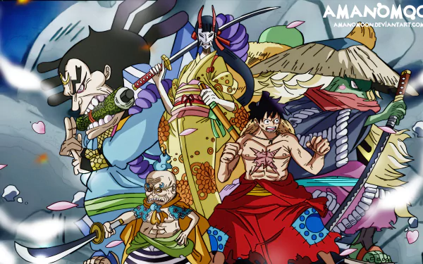 Kawamatsu (One Piece) Monkey D. Luffy Kiku (One Piece) Anime One Piece HD Desktop Wallpaper | Background Image