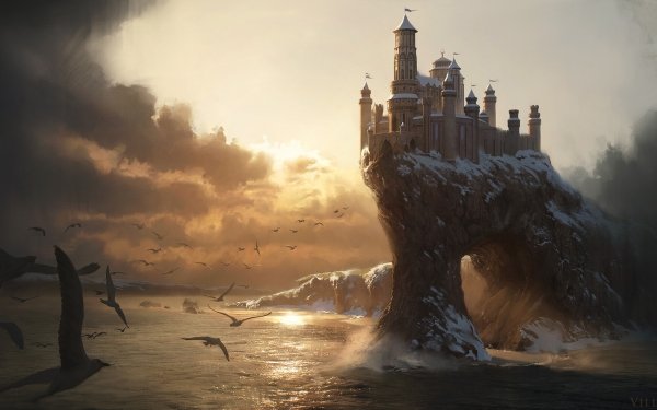 Fantasy Castle Castles Arch HD Wallpaper | Background Image