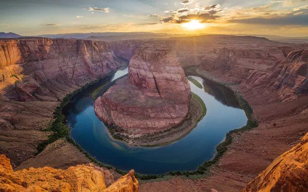 canyon USA Colorado river nature Horseshoe Bend HD Desktop Wallpaper | Background Image