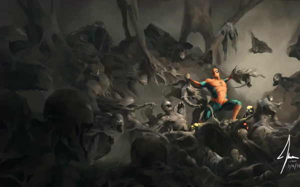 symbiote Comic spider man HD Desktop Wallpaper | Background Image