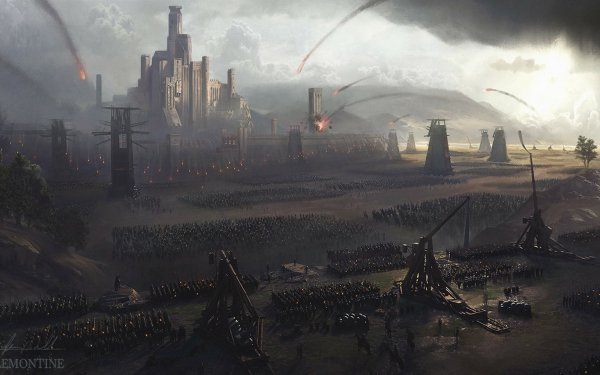 Fantasy Battle Siege Trebuchet Siege Tower Army HD Wallpaper | Background Image