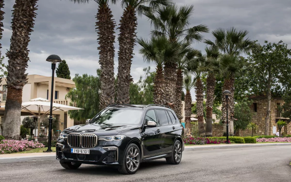full-size car SUV black car car BMW vehicle BMW X7 HD Desktop Wallpaper | Background Image