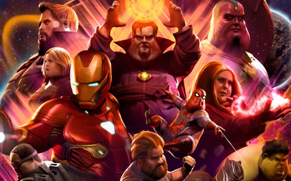 Movie Avengers: Infinity War The Avengers Hulk Thor Spider-Man Scarlet Witch Vision Doctor Strange Black Widow Iron Man Captain America Wanda Maximoff HD Wallpaper | Background Image