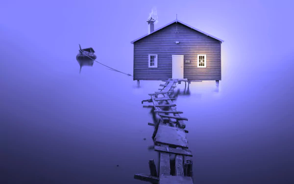 house man made boathouse HD Desktop Wallpaper | Background Image