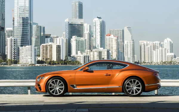 orange car grand tourer car Bentley Continental GT Bentley Continental Bentley vehicle Bentley Continental GT V8 HD Desktop Wallpaper | Background Image