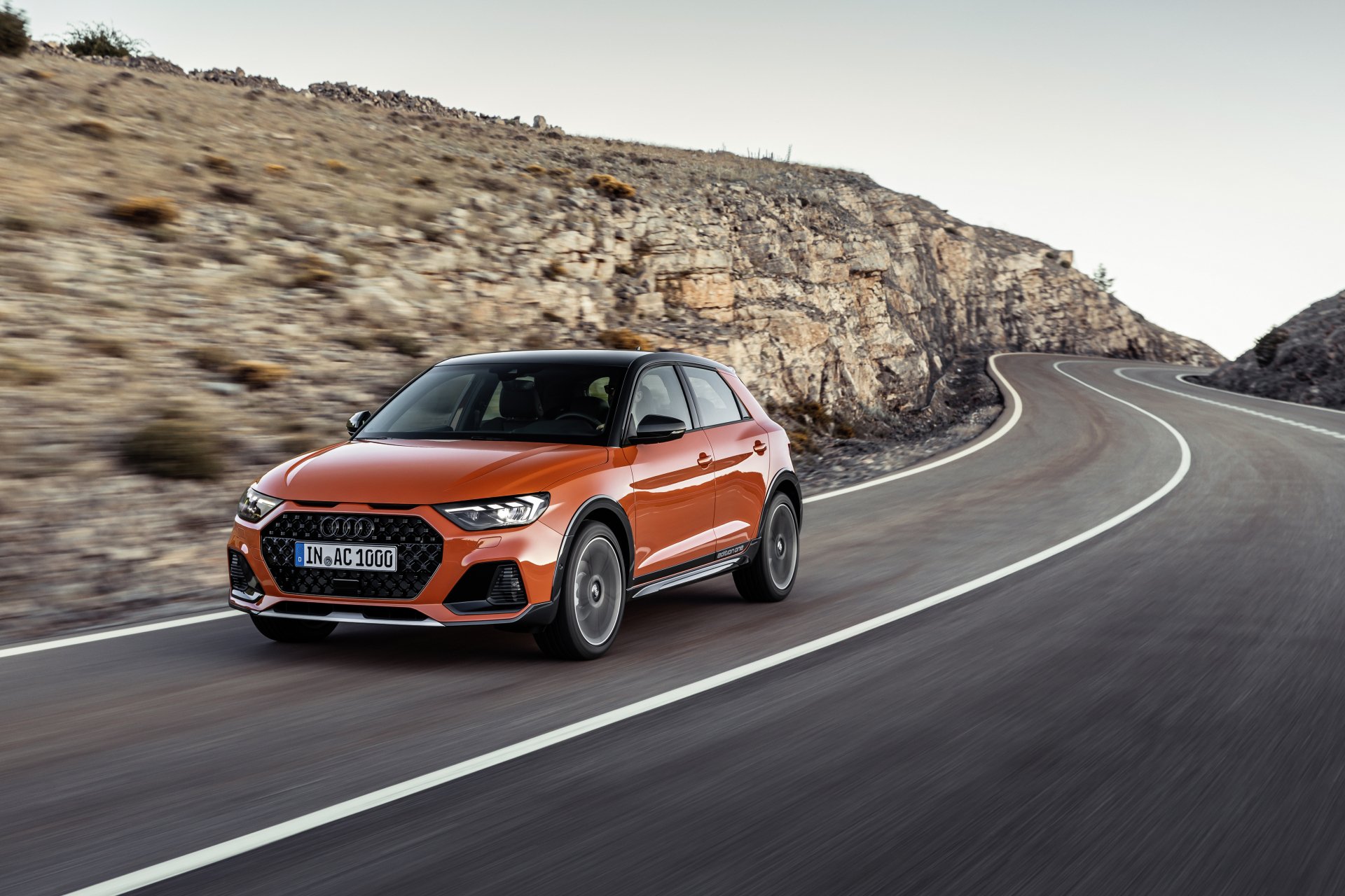 Download Compact Car Orange Car Car Audi Vehicle Audi A1 4k Ultra HD Wallpaper