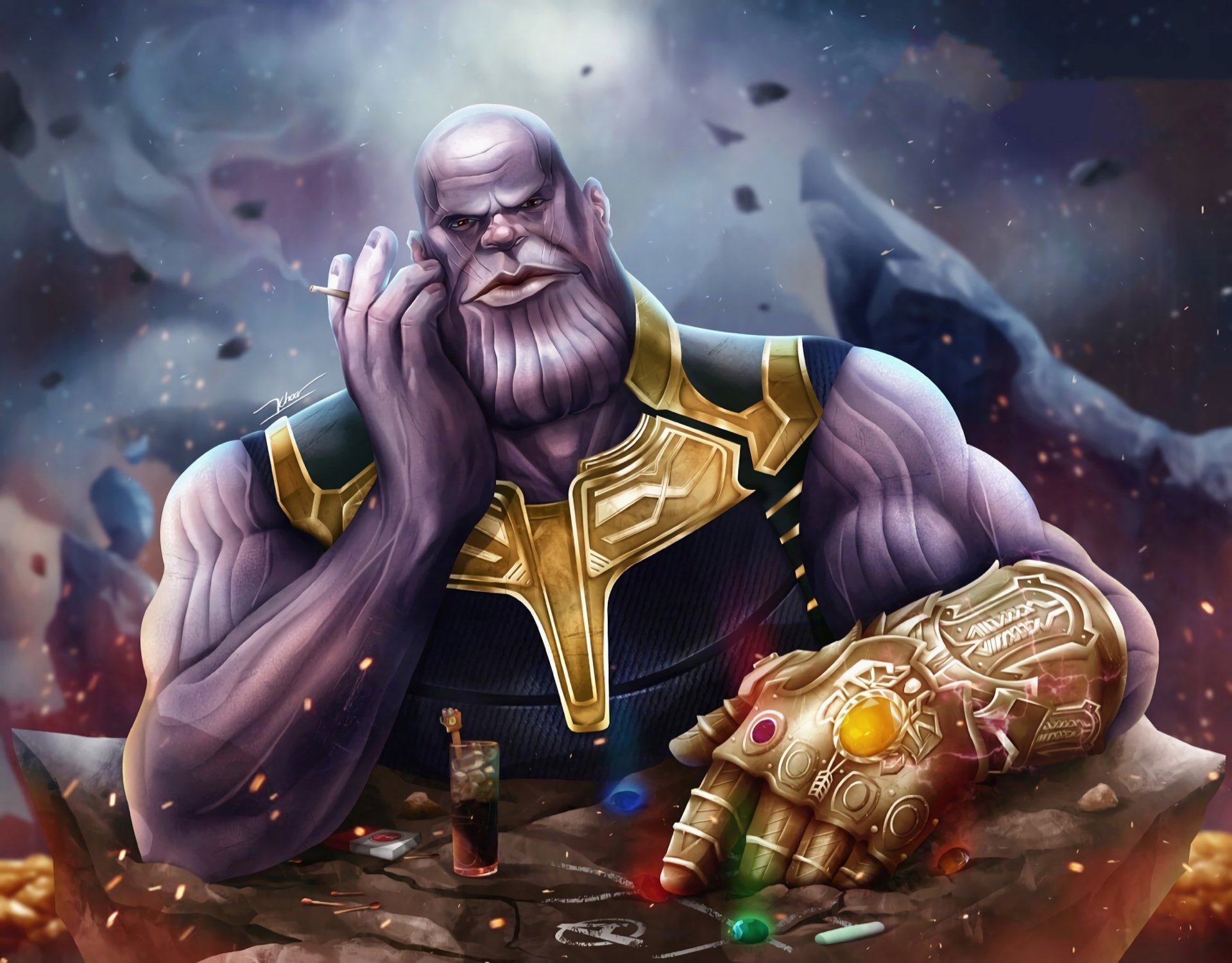 Download Infinity Gauntlet Comic Thanos HD Wallpaper