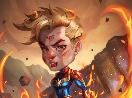 Comic Captain Marvel HD Desktop Wallpaper | Background Image