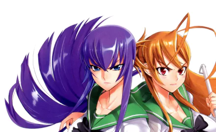 Rei Miyamoto Saeko Busujima Anime Highschool Of The Dead HD Desktop Wallpaper | Background Image