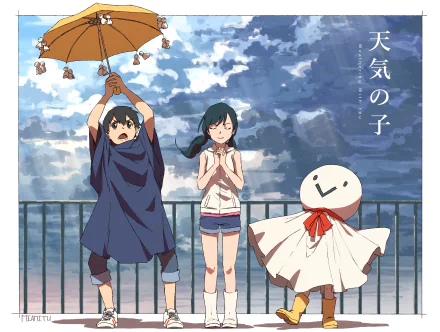 Hodaka Morishima Hina Amano Nagi Amano Anime Weathering with You HD Desktop Wallpaper | Background Image
