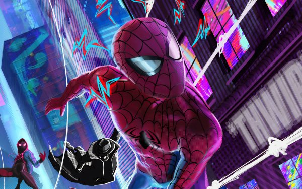 Movie Spider-Man: Into The Spider-Verse Spider-Man Miles Morales Spider-Man Noir HD Wallpaper | Background Image