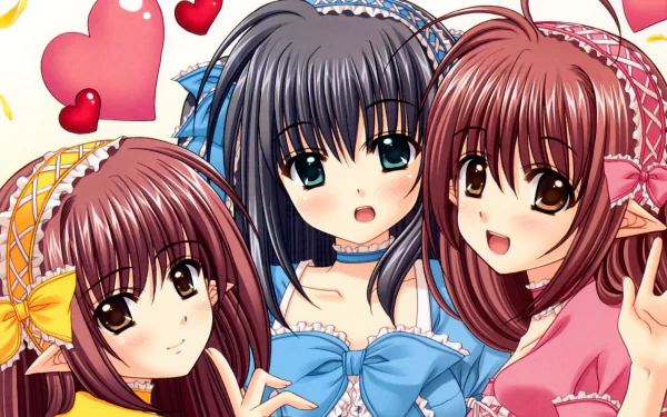 Kikyou (Shuffle!) Lisianthus (Shuffle!) Yae Sakura (Shuffle!) Anime Shuffle! HD Desktop Wallpaper | Background Image