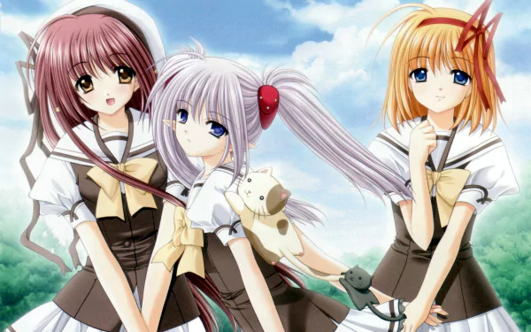 Primula (Shuffle!) Lisianthus (Shuffle!) Kaede Fuyou Anime Shuffle! HD Desktop Wallpaper | Background Image