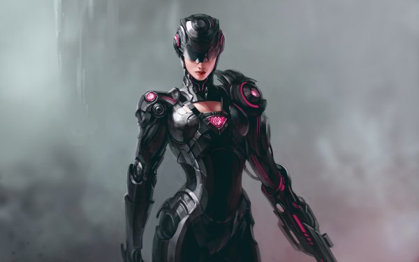 Sci Fi Cyborg Woman Warrior HD Wallpaper | Background Image