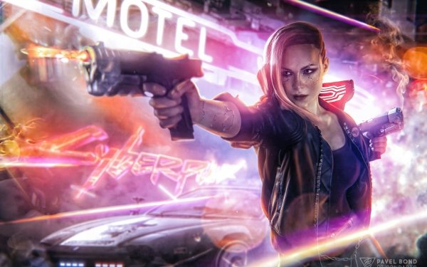 Video Game Cyberpunk 2077 Woman Warrior Futuristic Weapon Gun HD Wallpaper | Background Image