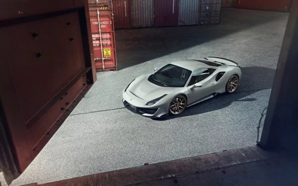 supercar silver car car Ferrari vehicle Ferrari 488 Pista HD Desktop Wallpaper | Background Image