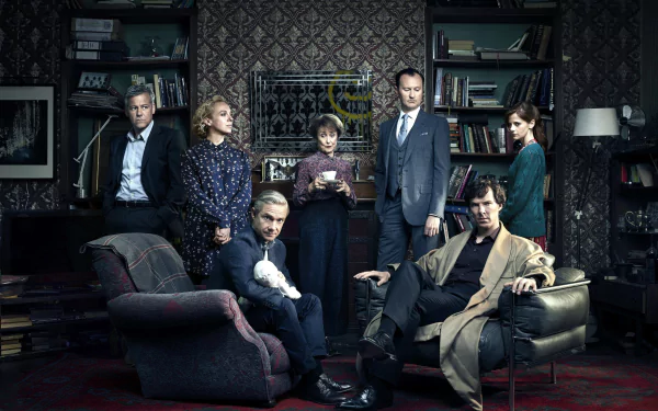 Martin Freeman Benedict Cumberbatch TV Show Sherlock (TV series) HD Desktop Wallpaper | Background Image