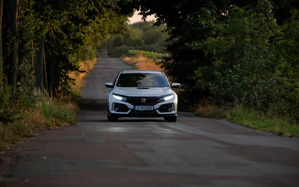 white car car Honda Civic Honda vehicle Honda Civic Type R HD Desktop Wallpaper | Background Image