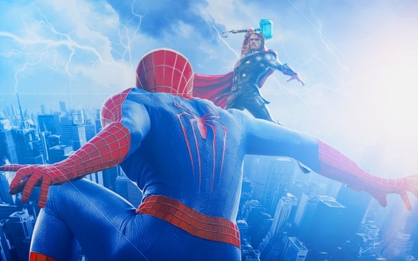 Comics Spider-Man Thor HD Wallpaper | Background Image