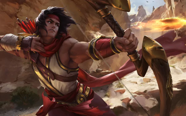 Paladins Sha Lin (Paladins) warrior bow archer video game HD Desktop Wallpaper | Background Image