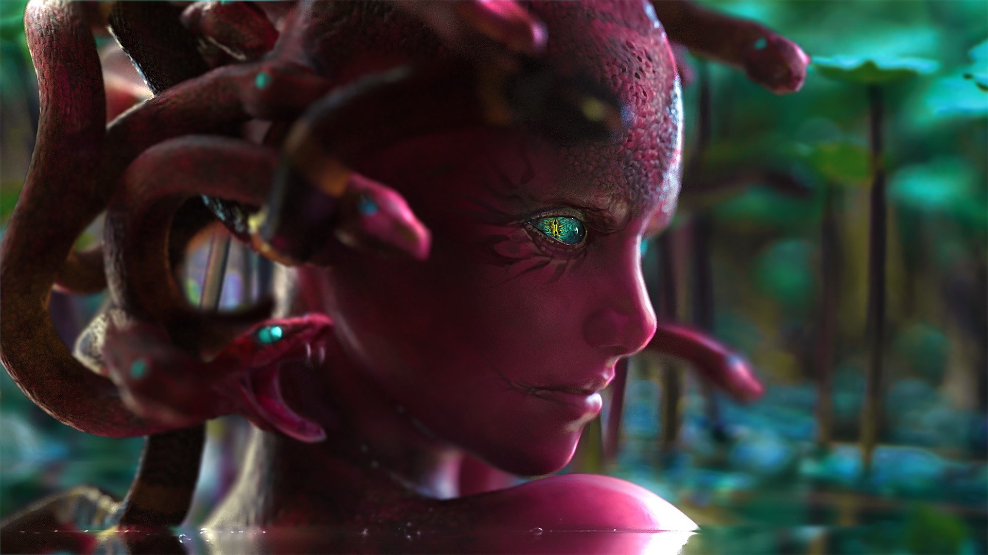 Download Face Snake Fantasy Medusa HD Wallpaper by Jonathan Romeo