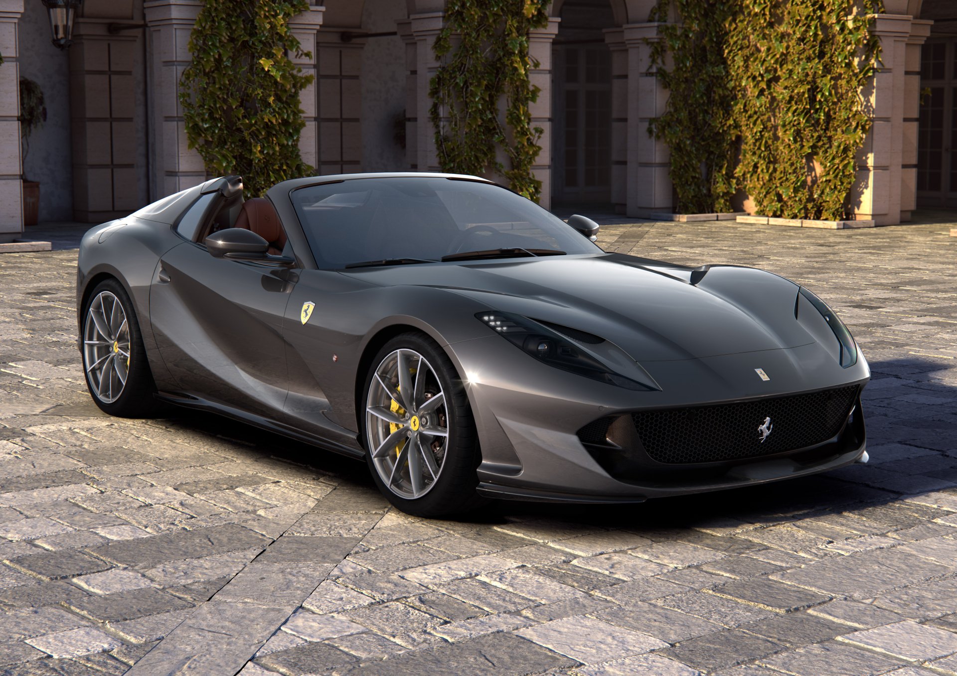 Download Supercar Silver Car Car Ferrari Vehicle Ferrari 812 GTS 4k Ultra HD Wallpaper