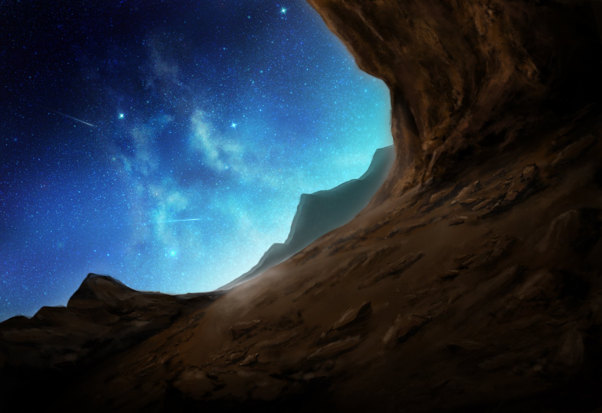 Download Starry Sky Artistic Nature 4k Ultra HD Wallpaper by mxwwjack