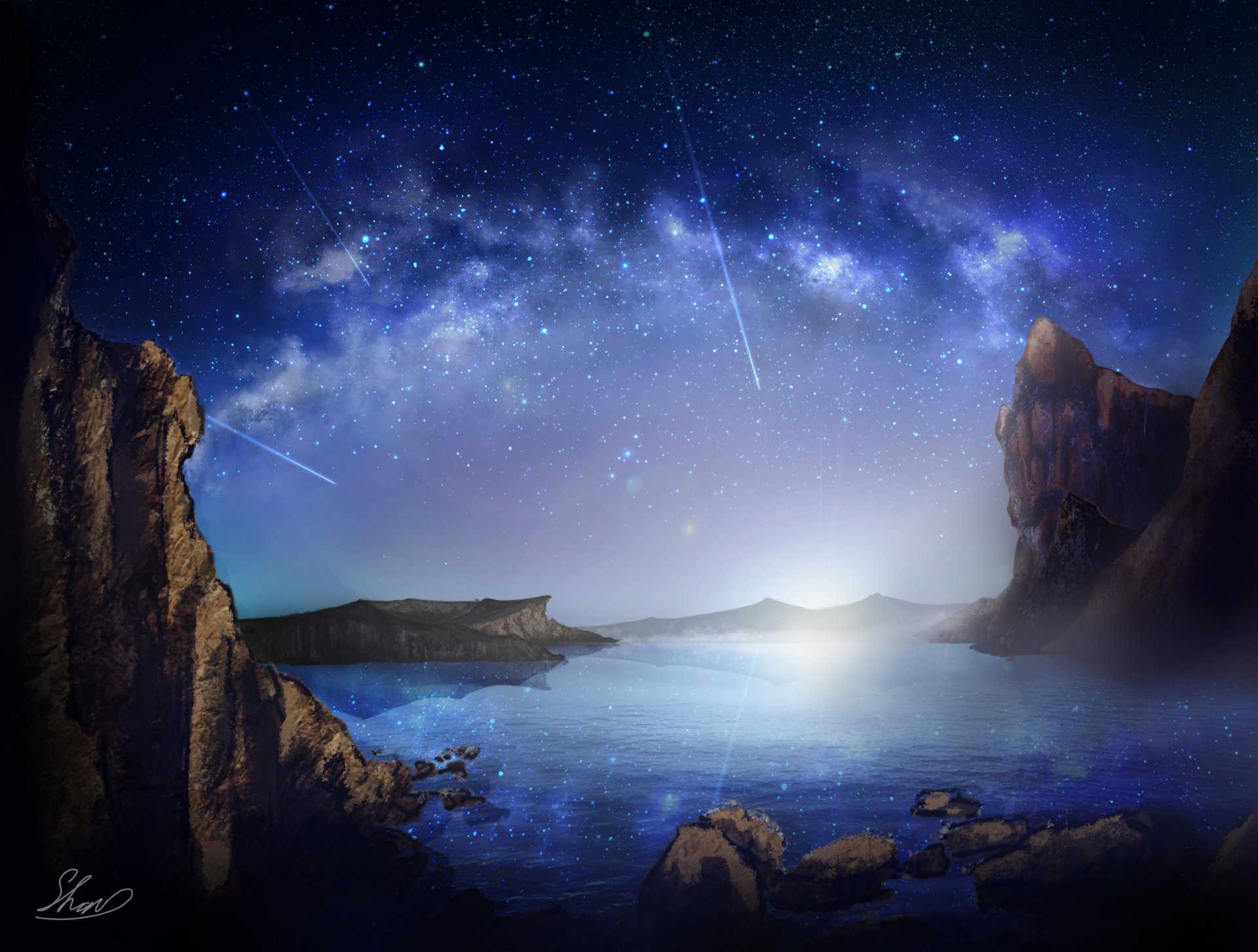 Download Starry Sky Artistic Nature HD Wallpaper by mxwwjack