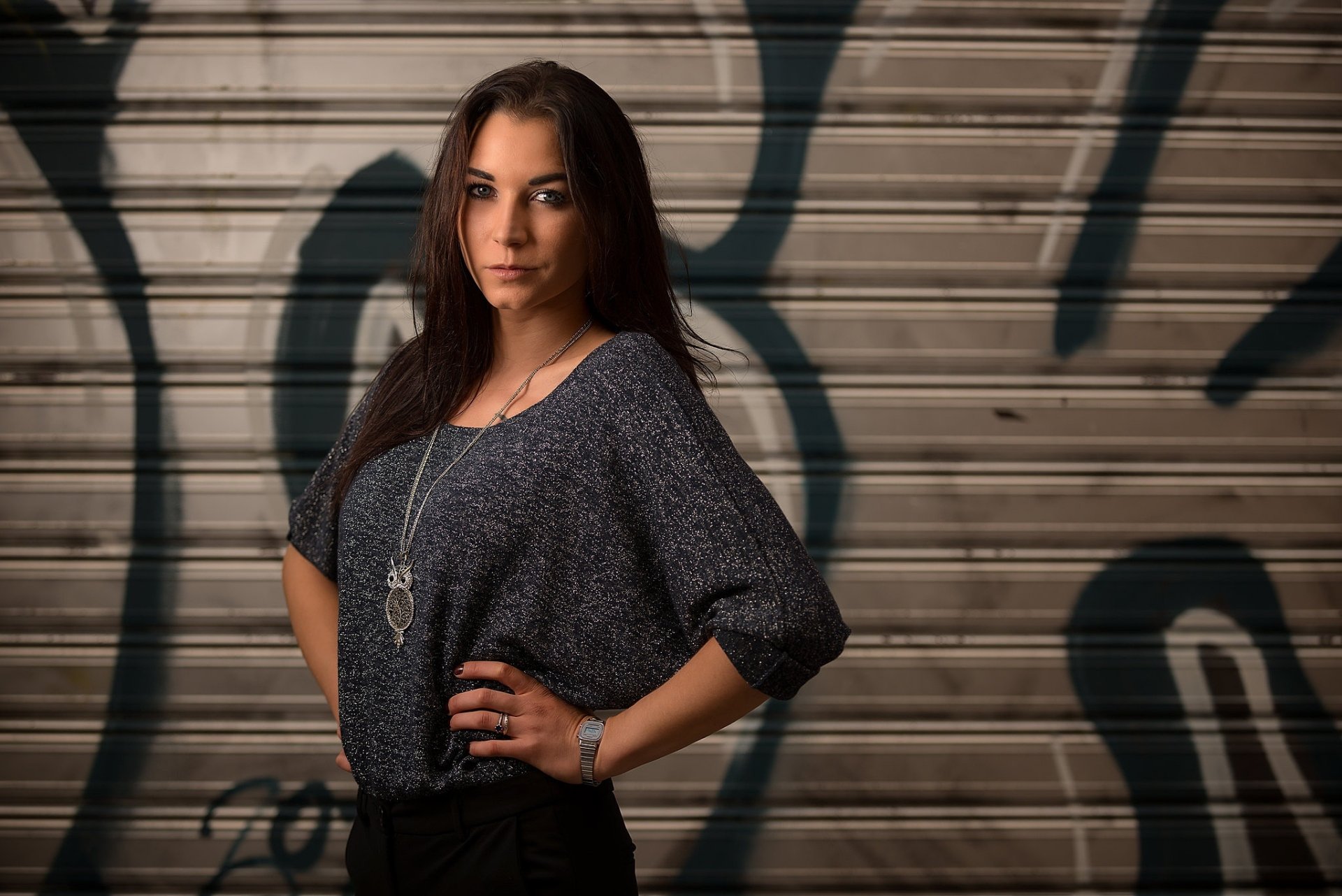 Download Necklace Black Hair Woman Model HD Wallpaper