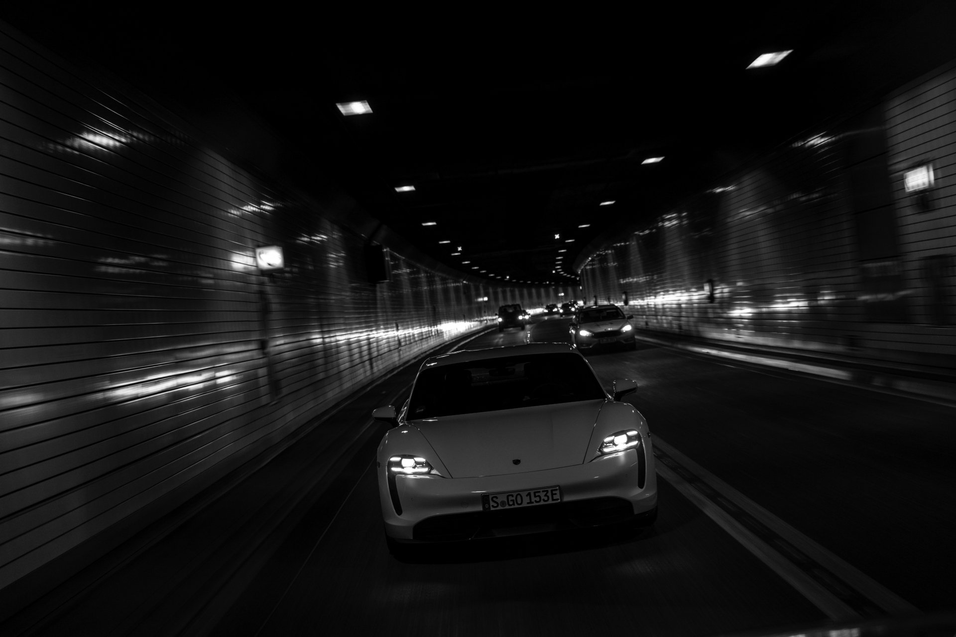 Download White Car Car Porsche Taycan Porsche Vehicle Porsche Taycan Turbo S 4k Ultra HD Wallpaper