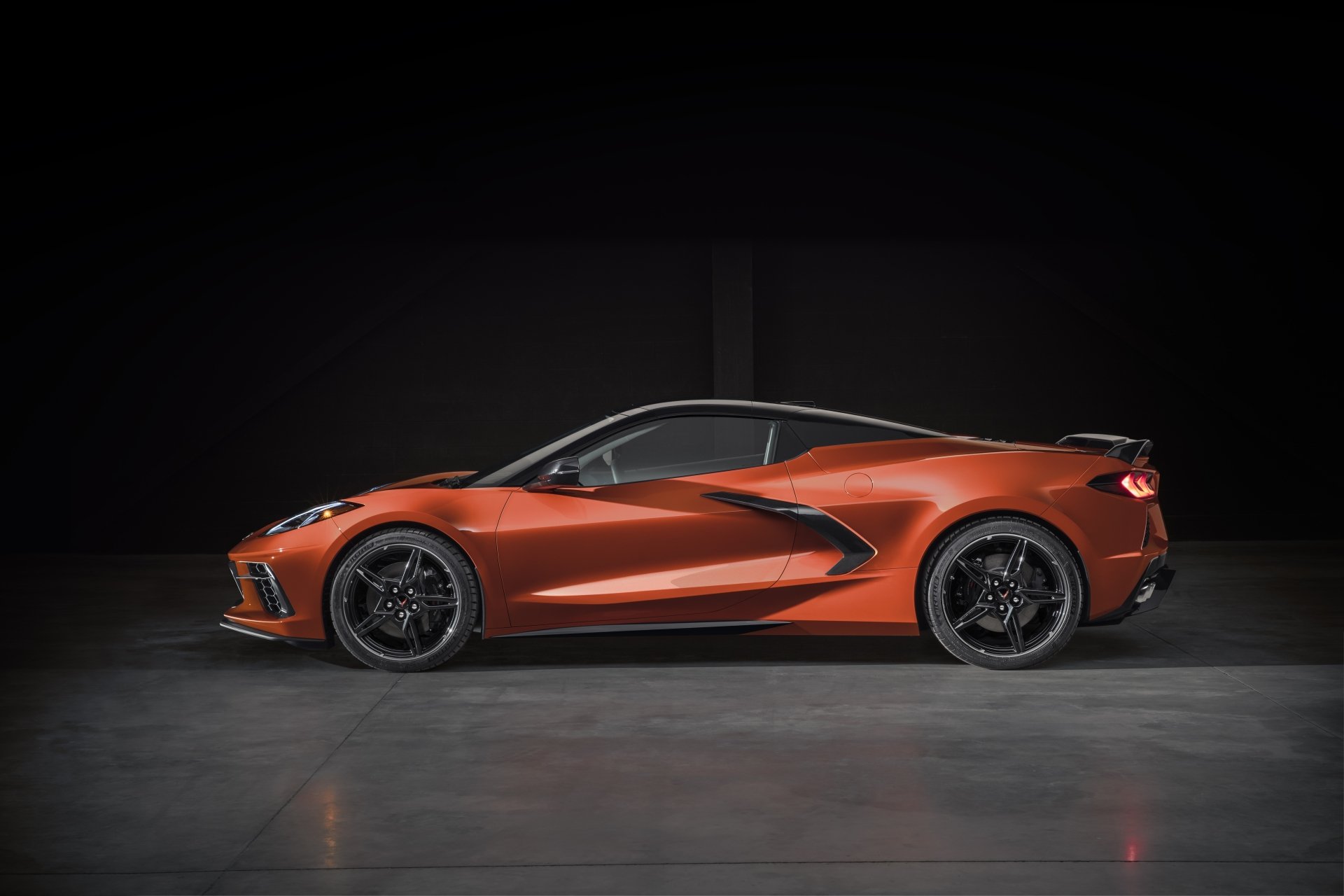 Download Supercar Orange Car Car Chevrolet Chevrolet Corvette Vehicle Chevrolet Corvette (C8) 4k Ultra HD Wallpaper