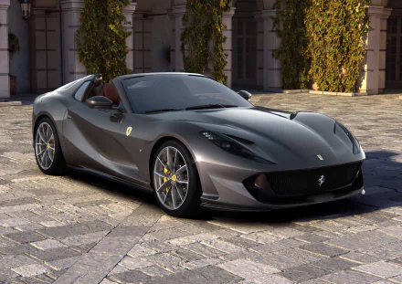 supercar silver car car Ferrari vehicle Ferrari 812 GTS HD Desktop Wallpaper | Background Image