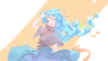 blue hair blue eyes Anime Original HD Desktop Wallpaper | Background Image