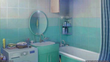 bathroom Anime room anime room HD Desktop Wallpaper | Background Image