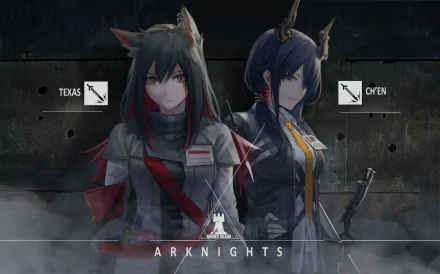 animal ears Ch'en (Arknights) Texas (Arknights) video game Arknights HD Desktop Wallpaper | Background Image