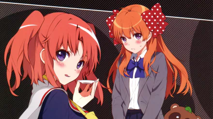 Kobeni Yonomori Chiyo Sakura Mikakunin de Shinkoukei Monthly Girls’ Nozaki-kun Anime crossover HD Desktop Wallpaper | Background Image