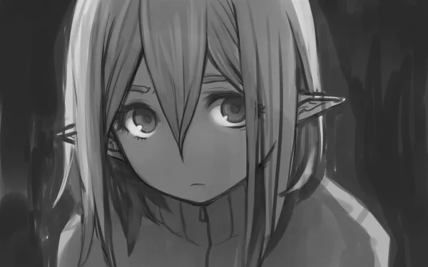 Black & White Anime Original Black And White Anime HD Desktop Wallpaper | Background Image